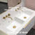 Retti Rectangular 880mm x 390mm Under-Counter Basin with Double Sink and Overflow, Gloss White