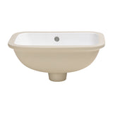 Retti Rectangular 400mm x 300mm Under-Counter Basin with Overflow, Gloss White