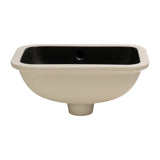 Retti Rectangular 400mm x 300mm Under-Counter Basin with Overflow, Matte Black