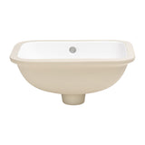 Retti Rectangular 400mm x 300mm Under-Counter Basin with Overflow, Matte White