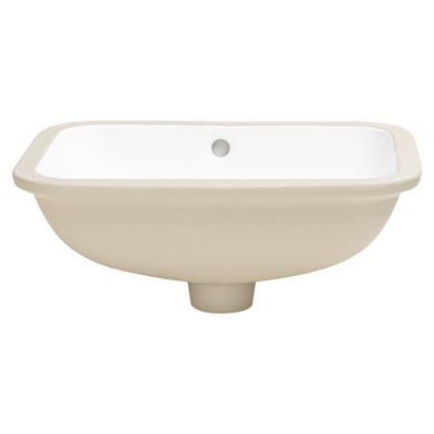 Retti Rectangular 460mm x 350mm Under-Counter Basin with Overflow, Matte White