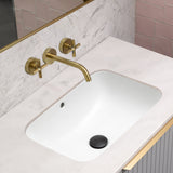 Retti Rectangular 515mm x 375mm Under-Counter Basin with Overflow, Gloss White
