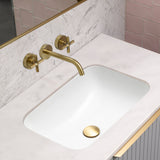 Retti Rectangular 515mm x 375mm Under-Counter Basin with Overflow, Gloss White