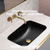 Retti Rectangular 515mm x 375mm Under-Counter Basin with Overflow, Matte Black