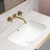 Retti Rectangular 515mm x 375mm Under-Counter Basin with Overflow, Matte White