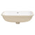 Retti Rectangular 585mm x 390mm Under-Counter Basin with Overflow, Gloss White