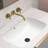 Retti Rectangular 585mm x 390mm Under-Counter Basin with Overflow, Gloss White