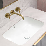Retti Rectangular 585mm x 390mm Under-Counter Basin with Overflow, Matte White