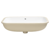 Retti Rectangular 695mm x 420mm Under-Counter Basin with Overflow, Gloss White