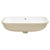 Retti Rectangular 695mm x 420mm Under-Counter Basin with Overflow, Gloss White