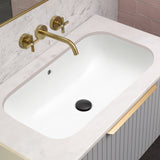 Retti Rectangular 695mm x 420mm Under-Counter Basin with Overflow, Gloss White
