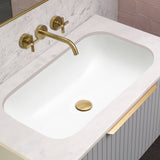 Retti Rectangular 695mm x 420mm Under-Counter Basin with Overflow, Gloss White
