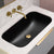 Retti Rectangular 695mm x 420mm Under-Counter Basin with Overflow, Matte Black