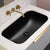 Retti Rectangular 695mm x 420mm Under-Counter Basin with Overflow, Matte Black