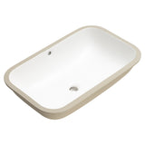 Retti Rectangular 695mm x 420mm Under-Counter Basin with Overflow, Matte White