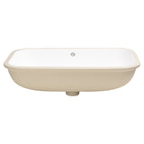 Retti Rectangular 695mm x 420mm Under-Counter Basin with Overflow, Matte White