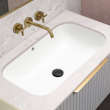 Retti Rectangular 695mm x 420mm Under-Counter Basin with Overflow, Matte White
