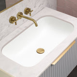 Retti Rectangular 695mm x 420mm Under-Counter Basin with Overflow, Matte White