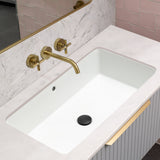 Retti Rectangular 700mm x 400mm Under-Counter Basin with Overflow, Gloss White