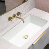 Retti Rectangular 700mm x 400mm Under-Counter Basin with Overflow, Gloss White