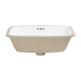 Riri Oblong 570mm x 395mm Under-Counter Basin with Overflow, Gloss White