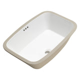 Riri Oblong 610mm x 405mm Under-Counter Basin with Overflow, Gloss White