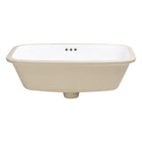 Riri Oblong 610mm x 405mm Under-Counter Basin with Overflow, Gloss White