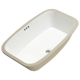 Riri Oblong 710mm x 415mm Under-Counter Basin with Overflow, Gloss White