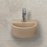 Petite Arch 303mm x 255mm Hand Wash Wall Hung Basin, Matte Cappuccino