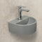Petite Arch 303mm x 255mm Hand Wash Wall Hung Basin, Matte Cement Grey