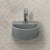Petite Arch 303mm x 255mm Hand Wash Wall Hung Basin, Matte Cement Grey
