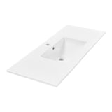 Una 1200mm Vanity Top with Single Integrated Sink and Overflow, Gloss White