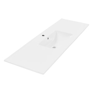 Una 1500mm Vanity Top with Single Integrated Sink and Overflow, Gloss White