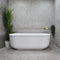Mayfair Classic 1700mm Floating Oval Freestanding Bath, Matte White