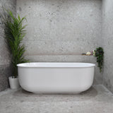 Mayfair Classic 1700mm Floating Oval Freestanding Bath, Gloss White *Clearance Stock*