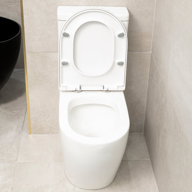Hysett Q Back to Wall Toilet Suite, Gloss White