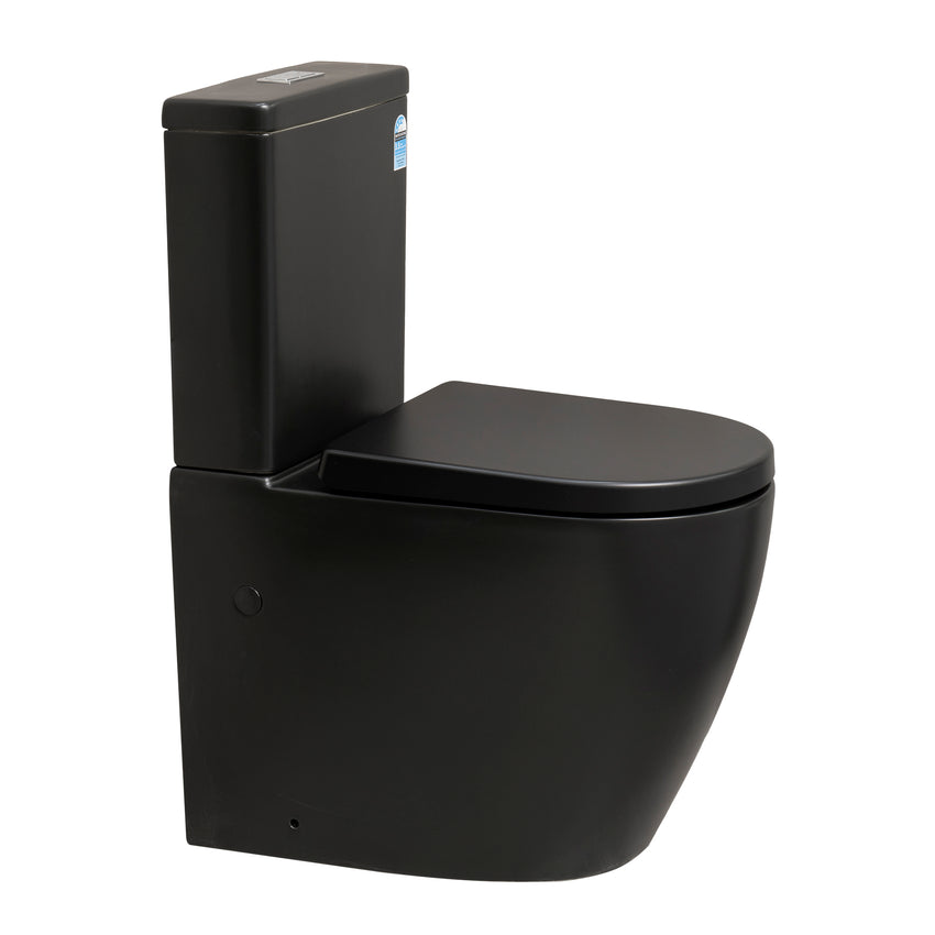 Hysett Q Back to Wall Toilet Suite, Matte Black