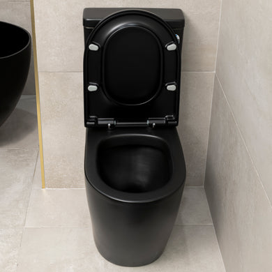 Hysett Q Back to Wall Toilet Suite, Matte Black