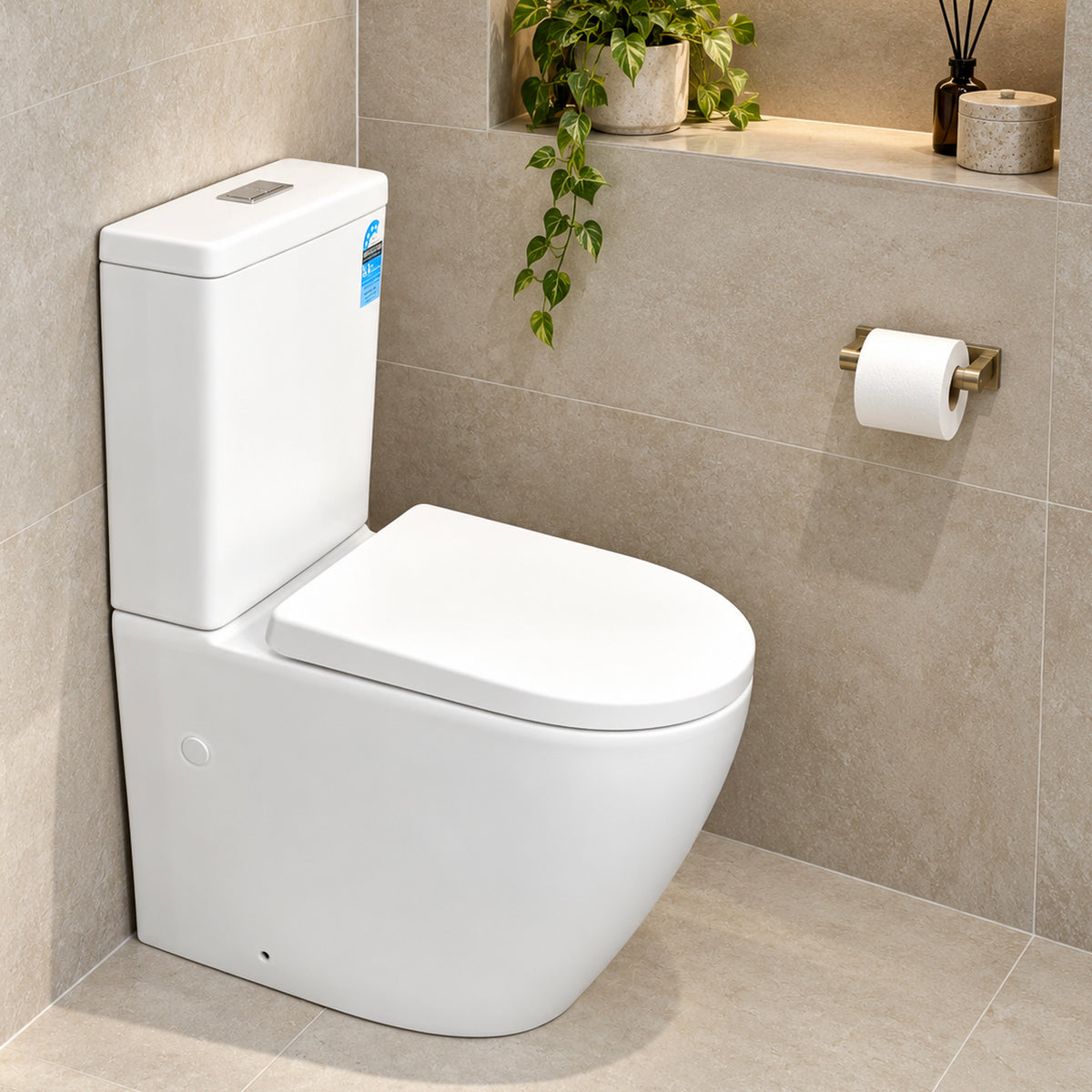 Hysett Q Back to Wall Toilet Suite, Matte White
