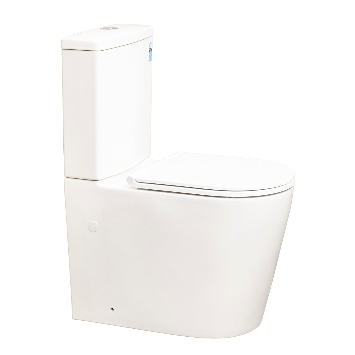 Tiffalo Rimless Back to Wall Toilet Suite, Gloss White