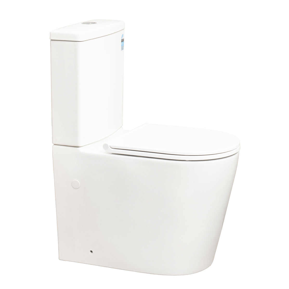 Tiffalo Rimless Back to Wall Toilet Suite, Gloss White