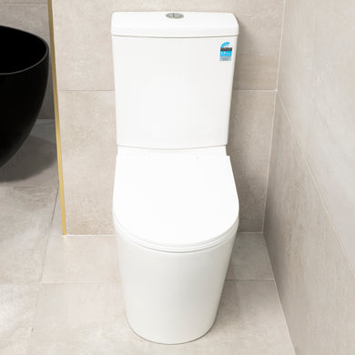 Tiffalo Rimless Back to Wall Toilet Suite, Gloss White