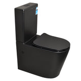 Tiffalo Rimless Back to Wall Toilet Suite, Matte Black