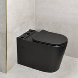 Tiffalo Rimless Back to Wall Toilet Suite, Matte Black