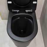 Tiffalo Rimless Back to Wall Toilet Suite, Matte Black
