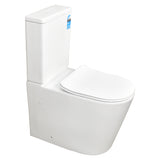 Tiffalo Rimless Back to Wall Toilet Suite, Matte White