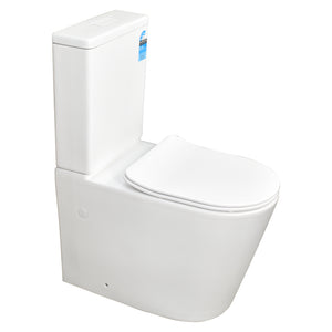 Tiffalo Rimless Back to Wall Toilet Suite, Matte White