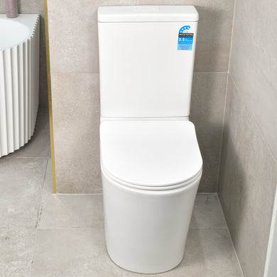 Tiffalo Rimless Back to Wall Toilet Suite, Matte White