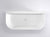Kiama 1500mm Back to Wall Freestanding Bath, Matte White