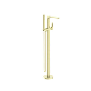 Nero Bianca Floor Standing Bath Mixer With Hand Shower | Brushed Gold |
